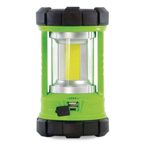 Lifegear Rechargeable Green Lantern And Power Bank, Rechargeable Lithium Ion Battery (included), Green