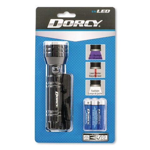 Uv Laser Flashlight, 3 Aaa Batteries (included), Black