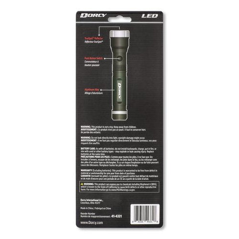 Ultra Hd Aluminum Flashlight, 4 Aa Batteries (included), Black