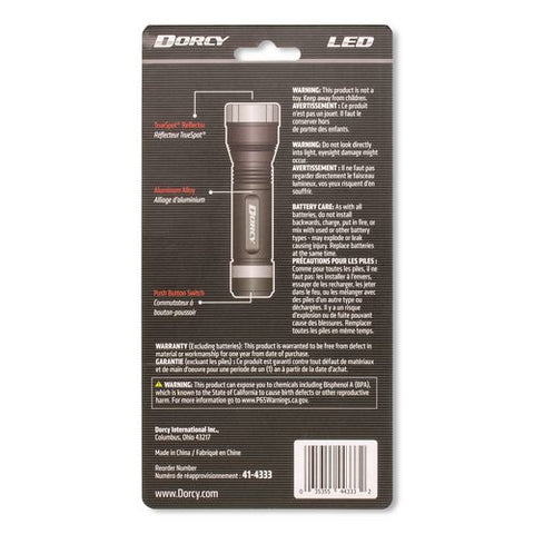 Ultra Hd Aluminum Flashlight, 3 Aaa Batteries (included) Black