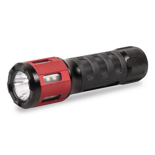 Ultra Hd Twist Flashlight Area Light, 3 Aaa Batteries (included), Red/black