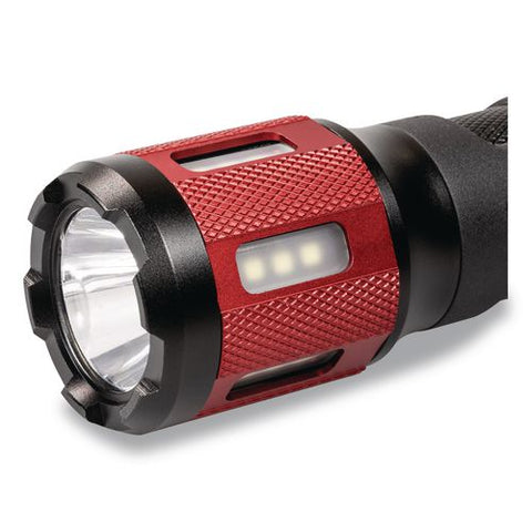 Ultra Hd Twist Flashlight Area Light, 3 Aaa Batteries (included), Red/black