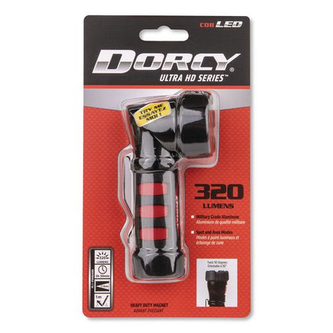 Ultra Hd Cob Swivel Flashlight Area Light, 3 Aaa Batteries (included), Black