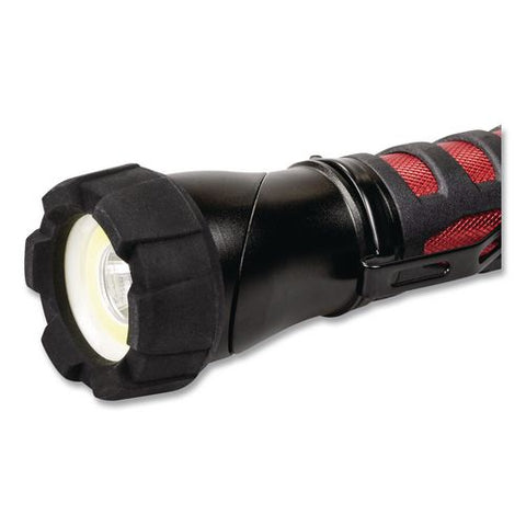 Ultra Hd Cob Swivel Flashlight Area Light, 3 Aaa Batteries (included), Black