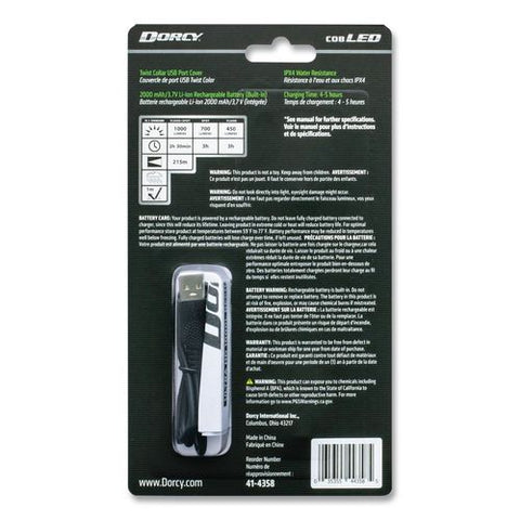 Rechargeable Ultra Hd Flashlight With Power Bank, Rechargeable Lithium Ion Battery (included), Black