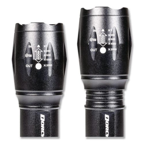 Ultra Hd Rechargeable Aluminum Flashlight, Rechargeable Lithium Ion Battery (included), Black