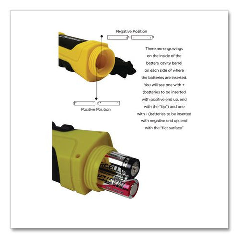 Led Cyber Light Flashlight, 4 Aa Batteries (included), Yellow
