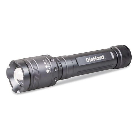 Diehard Twist Focus 3,000 Lumen Aluminum Flashlight, 9 Aa Batteries (included), Gray