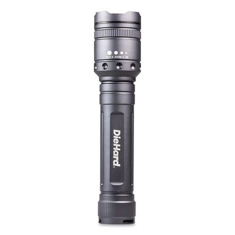 Diehard Twist Focus 3,000 Lumen Aluminum Flashlight, 9 Aa Batteries (included), Gray