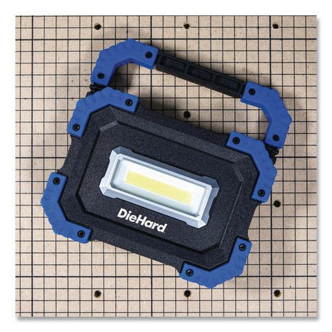 Diehard Rechargeable Utility Work Light With Power Bank, Lithium Ion Rechargeable Battery (included), Black/blue