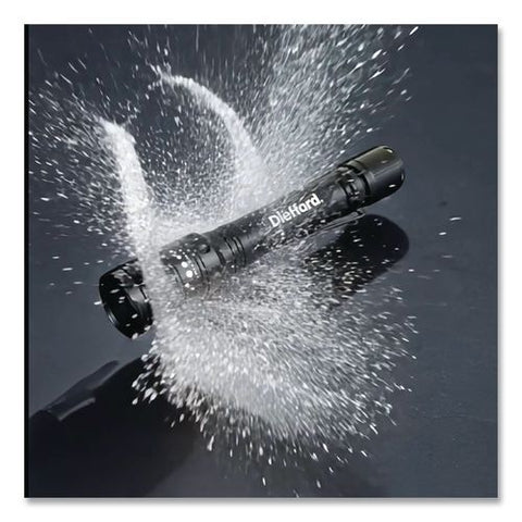 Diehard Aluminum 270 Lumen Twist Focus Flashlight With Pocket Clip, 2 Aa Batteries (included), Black