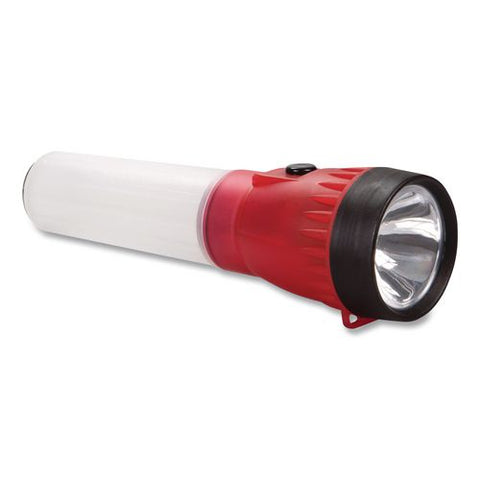 Lifegear Glow Flashlight With Storage Handle, 3 Aa Batteries (included), Red