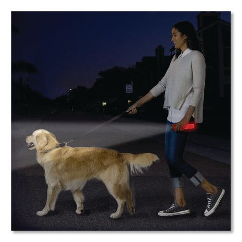 Lifegear Glow Flashlight With Storage Handle, 3 Aa Batteries (included), Red