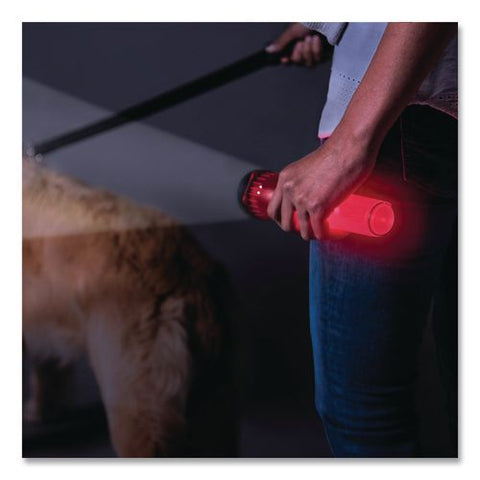 Lifegear Glow Flashlight With Storage Handle, 3 Aa Batteries (included), Red