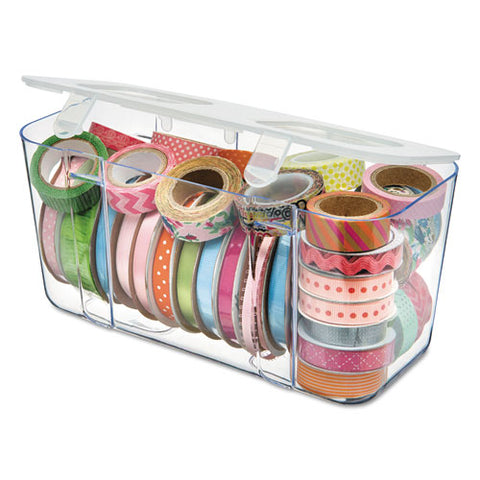 Stackable Caddy Organizer, Medium, Plastic, 8.8 X 4 X 4.38, White