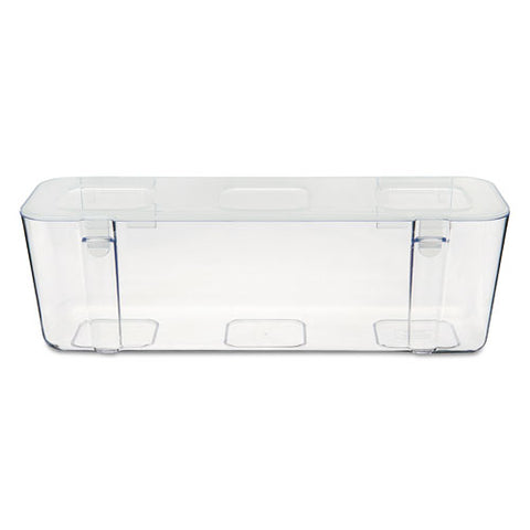 Stackable Caddy Organizer, Large, Plastic, 13.24 X 4 X 4.38, White