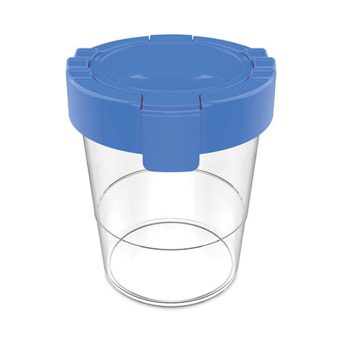 Antimicrobial No Spill Paint Cup, 3.46 W X 3.93 H, Blue