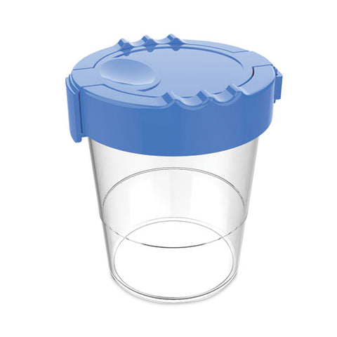 Antimicrobial No Spill Paint Cup, 3.46 W X 3.93 H, Blue