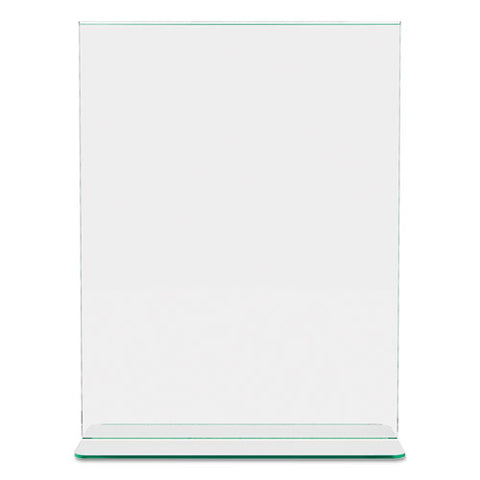 Superior Image Premium Green Edge Sign Holders, 8.5 X 11 Insert, Clear/green