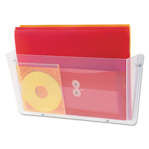 Unbreakable Docupocket Wall File, Letter Size, 14.5" X 3" X 6.5", Clear