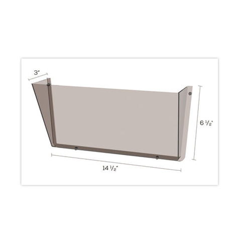 Unbreakable Docupocket Wall File, Letter Size, 14.5" X 3" X 6.5", Smoke