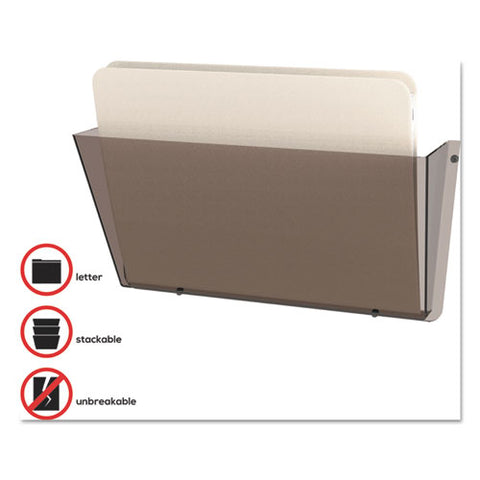 Unbreakable Docupocket Wall File, Letter Size, 14.5" X 3" X 6.5", Smoke