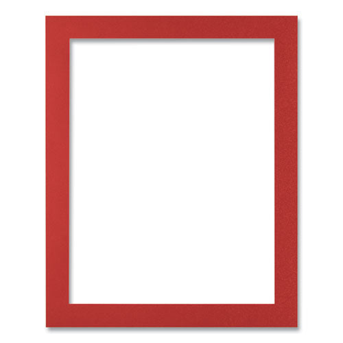 Self-adhesive Sign Holders, 8.5 X 11 Insert, Clear With Red Border Frame, 2/pack