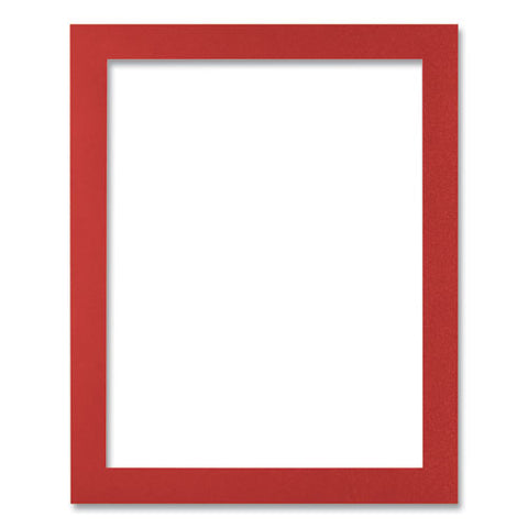 Self-adhesive Sign Holders, 8.5 X 11 Insert, Clear With Red Border Frame, 2/pack