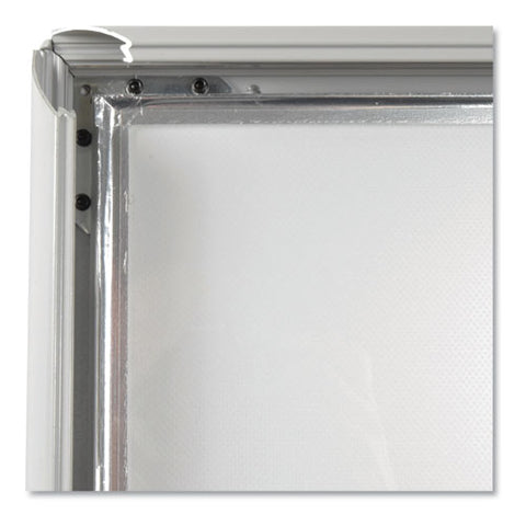 Single-sided Led Wall-mount Display Frame, 8.5 X 11 Insert, Silver