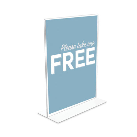 Classic Image Double-sided Sign Holder, 8.5 X 11 Insert, Clear