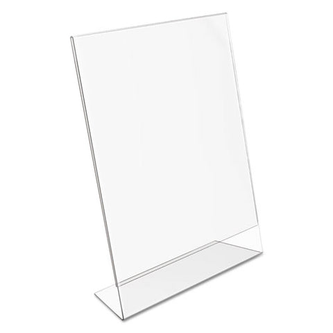 Classic Image Slanted Sign Holder, Portrait, 8.5 X 11 Insert, Clear