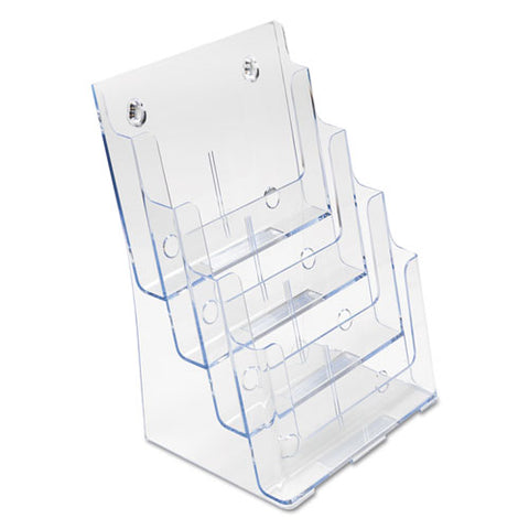 4-compartment Docuholder, Magazine Size, 9.38w X 7d X 13.63h, Clear