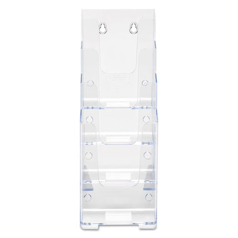 4-compartment Docuholder, Leaflet Size, 4.88w X 6.13d X 10h, Clear