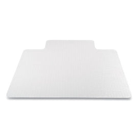 Antimicrobial Chair Mat, Medium Pile Carpet, 48 X 36, Lipped, Clear