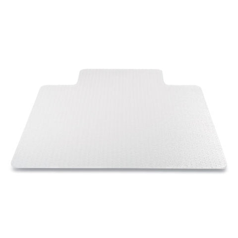 Antimicrobial Chair Mat, Medium Pile Carpet, 48 X 36, Lipped, Clear