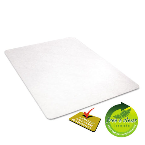 Economat All Day Use Chair Mat For Hard Floors, Flat Packed, 46 X 60, Clear