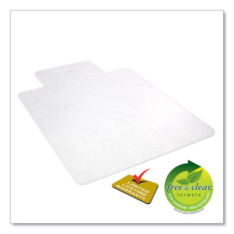 Antimicrobial Chair Mat, Rectangular, 48 X 36, Clear