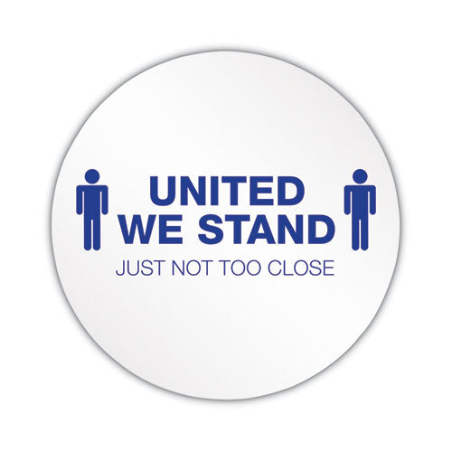 Personal Spacing Discs, United We Stand, 20" Dia, White/blue, 6/pack