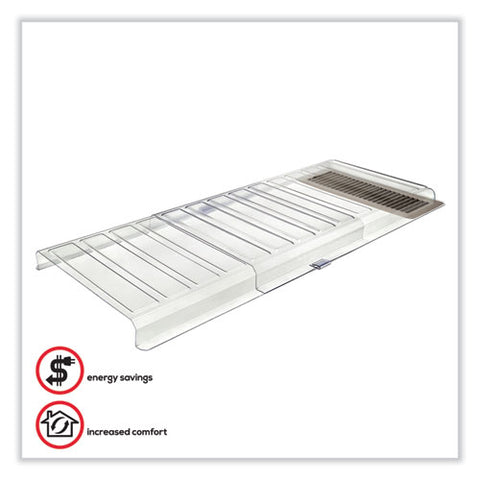 Under Furniture Air Deflector, 11 X 20 X 1.25, Clear