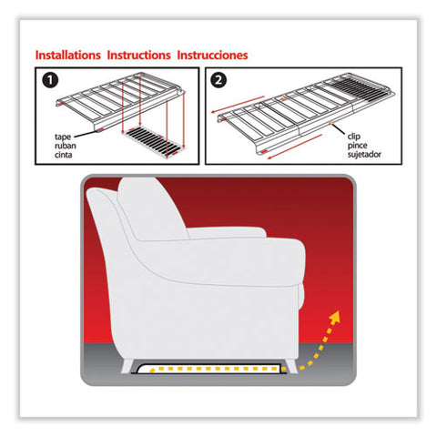 Under Furniture Air Deflector, 11 X 20 X 1.25, Clear