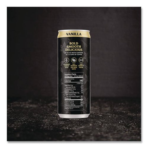 Vanilla Latte Cold Brew Coffee, 11 Oz Can, 12/carton