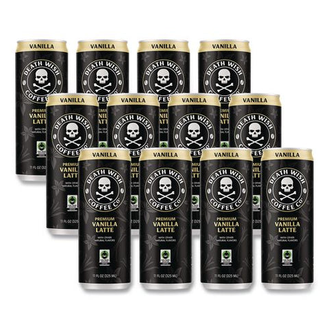 Vanilla Latte Cold Brew Coffee, 11 Oz Can, 12/carton