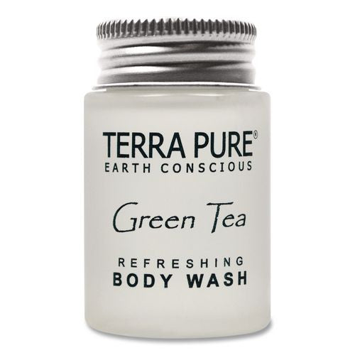 Terra Pure Body Wash Jam Jar, Green Tea Lemongrass, 1 Oz Jar, 300/carton