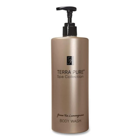 Terra Pure Body Wash Air Pump, Green Tea And Lemongrass Scent, 16.23 Oz Bottle