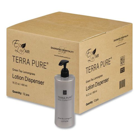 Terra Pure Body Lotion Air Pump, 16.23 Oz Bottle, 12/carton