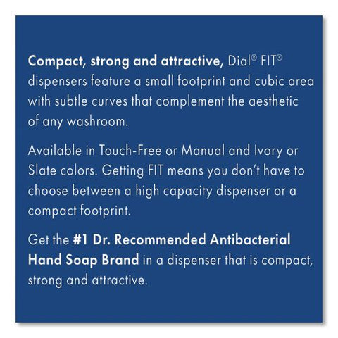 Fit X1 Touch-free Dispenser, 5.4 X 4 X 11.2, Ivory, 3/carton