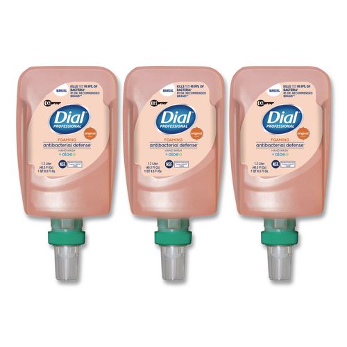 Antibacterial Defense Foaming Hand Wash Refill For Fit X1 Manual Dispenser, Original Scent, 1.2 L, 3/carton