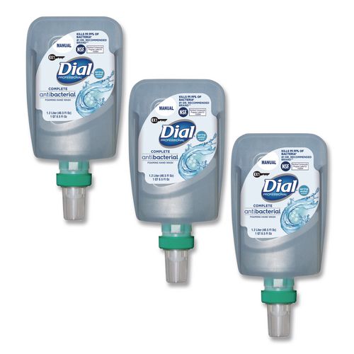 Antibacterial Foaming Hand Wash Refill For Fit X1 Manual Dispenser, Spring Water Scent, 1.2 L, 3/carton