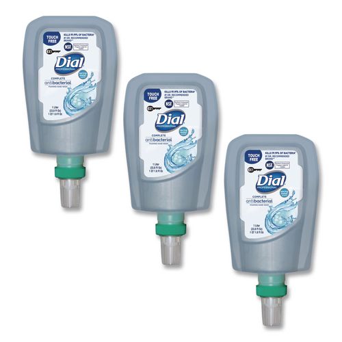 Antibacterial Foaming Hand Wash Refill For Fit X1 Touch Free Dispenser, Spring Water Scent, 1 L, 3/carton