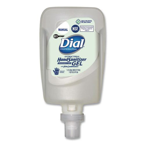 Antibacterial Gel Hand Sanitizer Refill For Fit X1 Manual Dispenser, 1.2 L, Fragrance-free, 3/carton